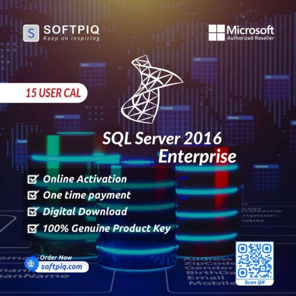 SQL Server 2016 Enterprise For 15 User CAL