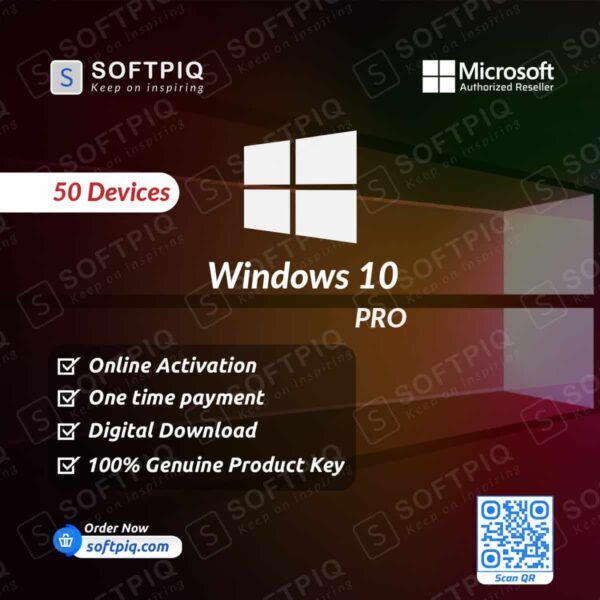 Microsoft Windows 10 Professional Key For 50 Devices