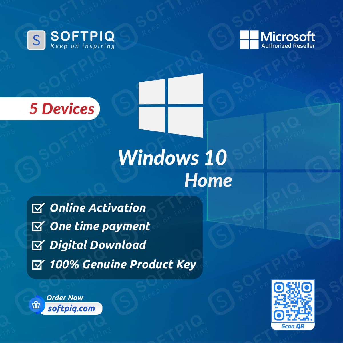 Windows 10 Home For 5 Devices